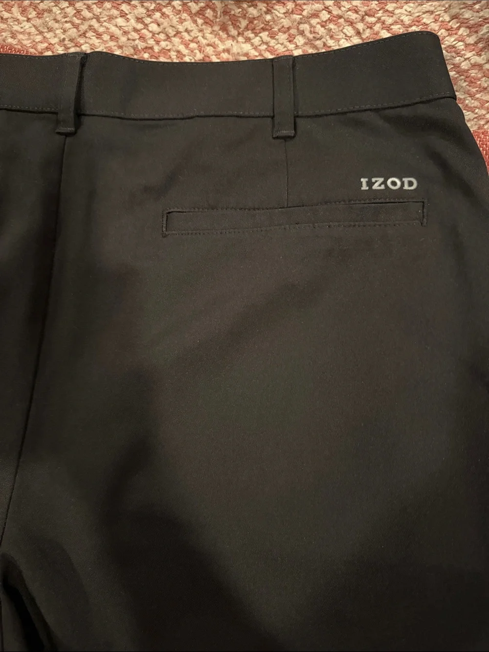 Izod Golf Black Straight-Fit Pants